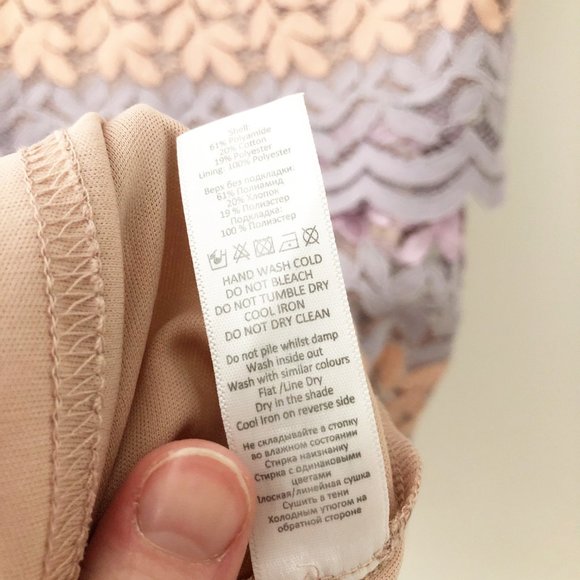 Stunning Pastel Lace Midi Layered Sheath Dress 4/6 - Picture 5 of 7